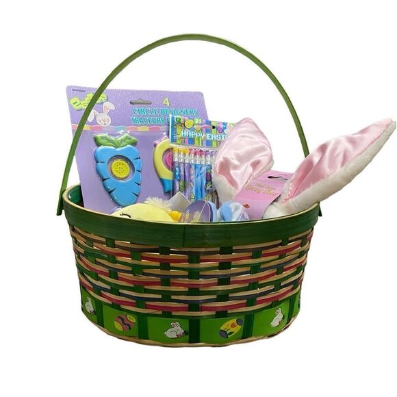 NWT Squishmallow Easter Basket with Fillers and Easter Chick Cutout Decor - Picture 1 of 10